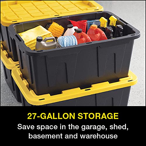 Shelving Unit and Heavy Duty Storage Containers, Shelf + 27 Gallon Container (8-Pack)