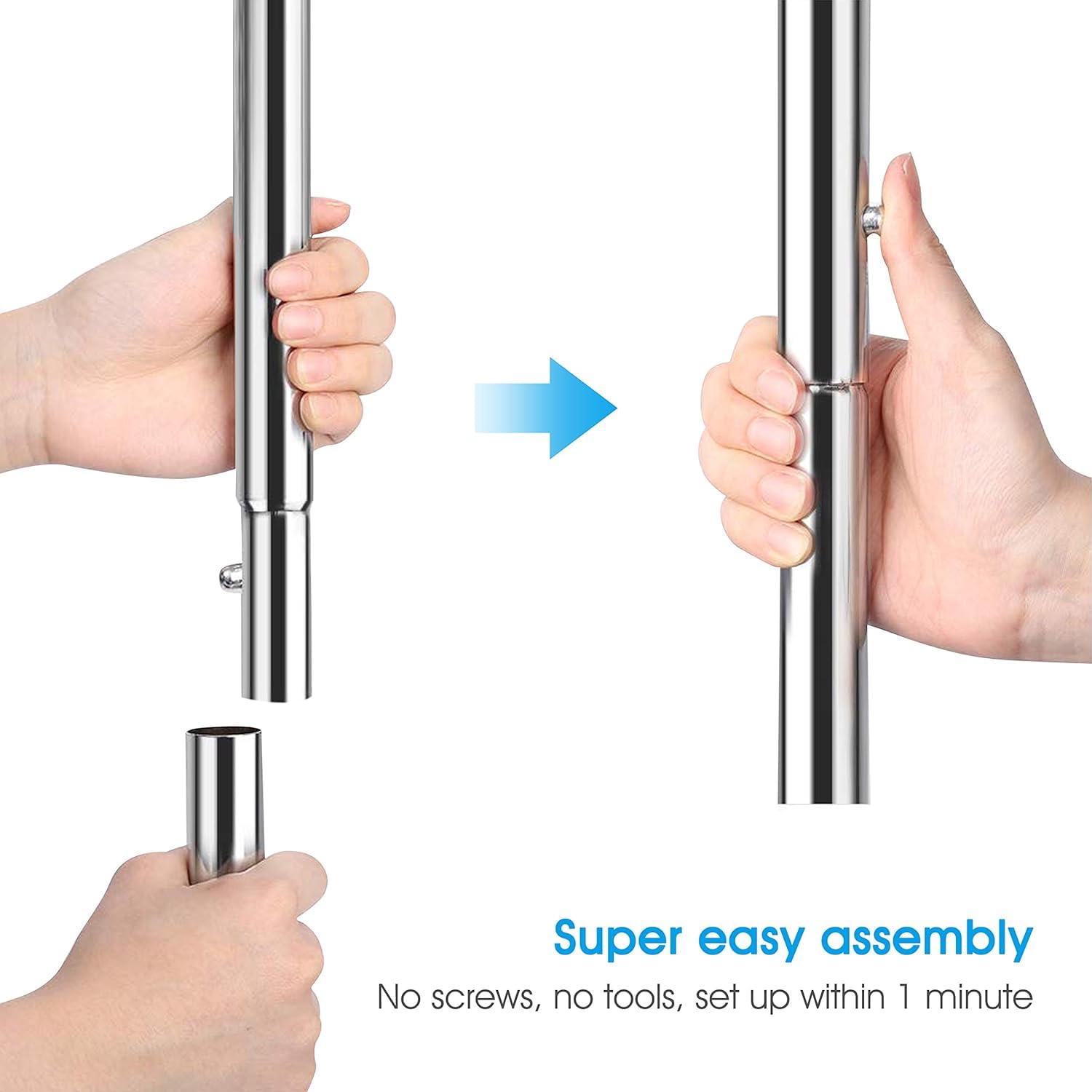 Clothing Garment Rack, Rolling Clothes Organizer with Wheels and Bottom Shelves