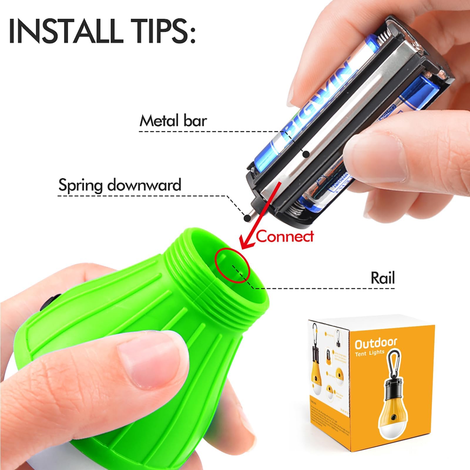 FLY2SKY Tent Lamp 4 Packs Portable LED Tent Lights Clip Hook Hurricane Emergency Lights LED Camping Lights Bulb Camping Lanterns Camping Equipment for Camping Hiking Backpacking Outage