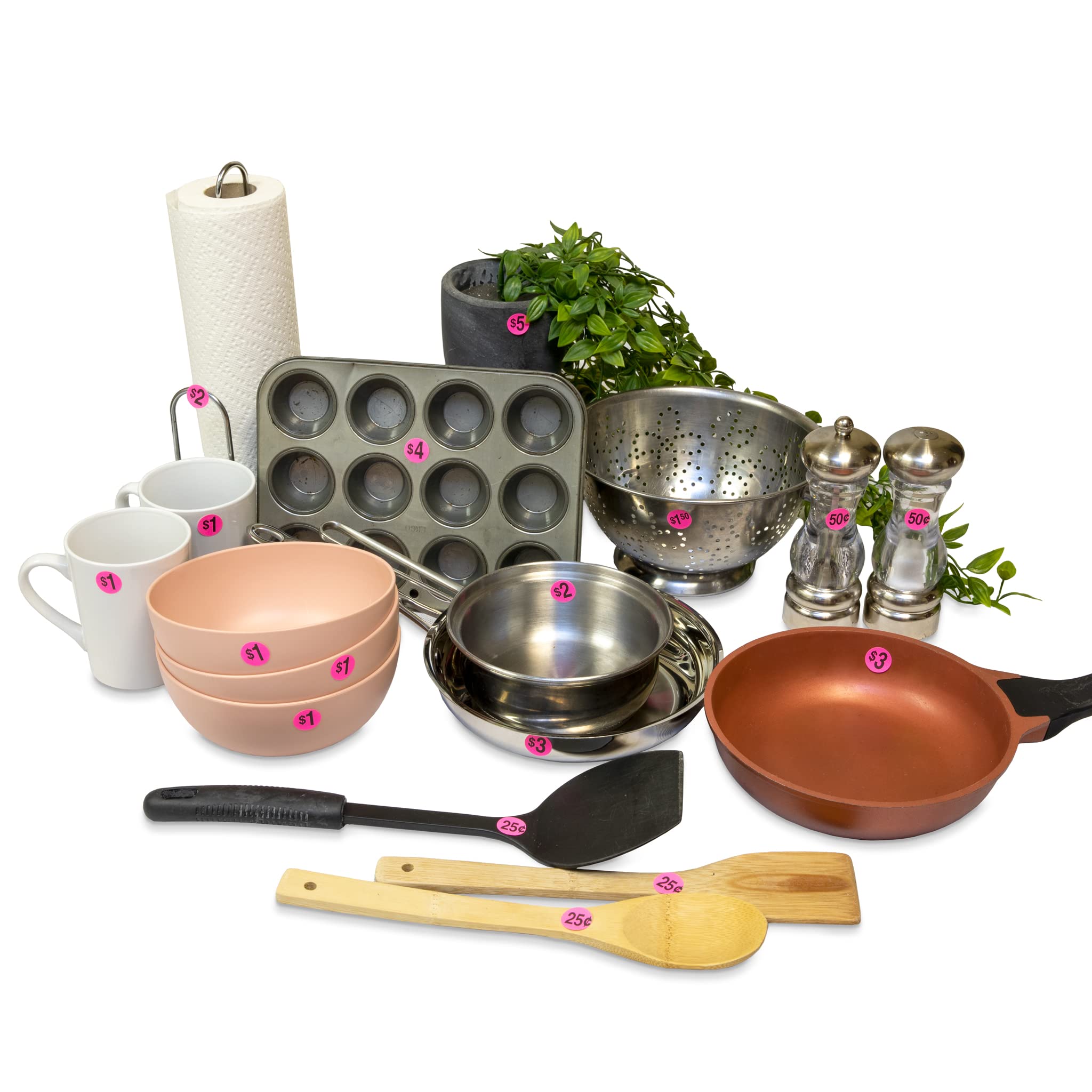 Priced Garage Sale Stickers, 1,000 Count Pre-Printed Labels