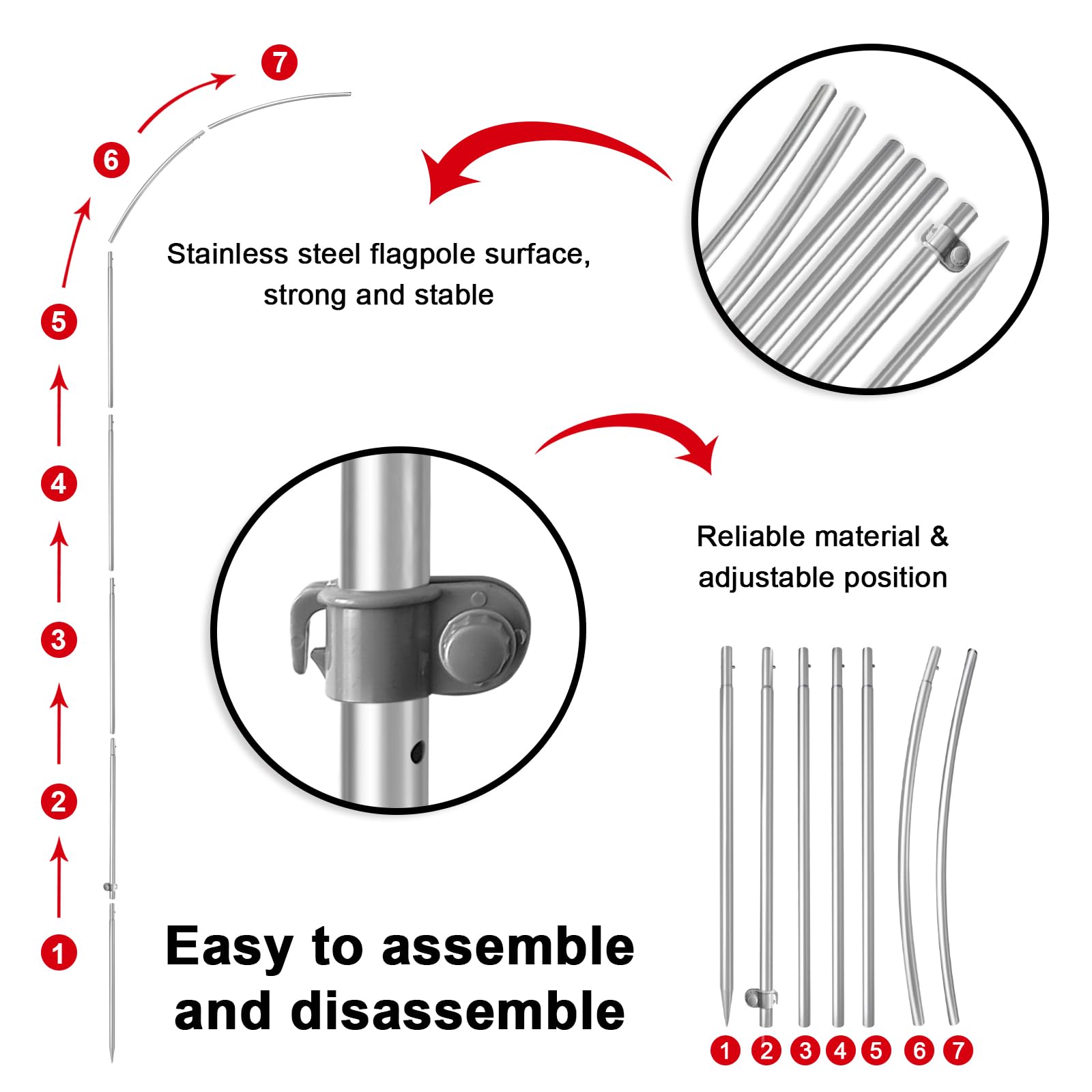 8-foot Yard Sale Flag Banner with Ground Spike