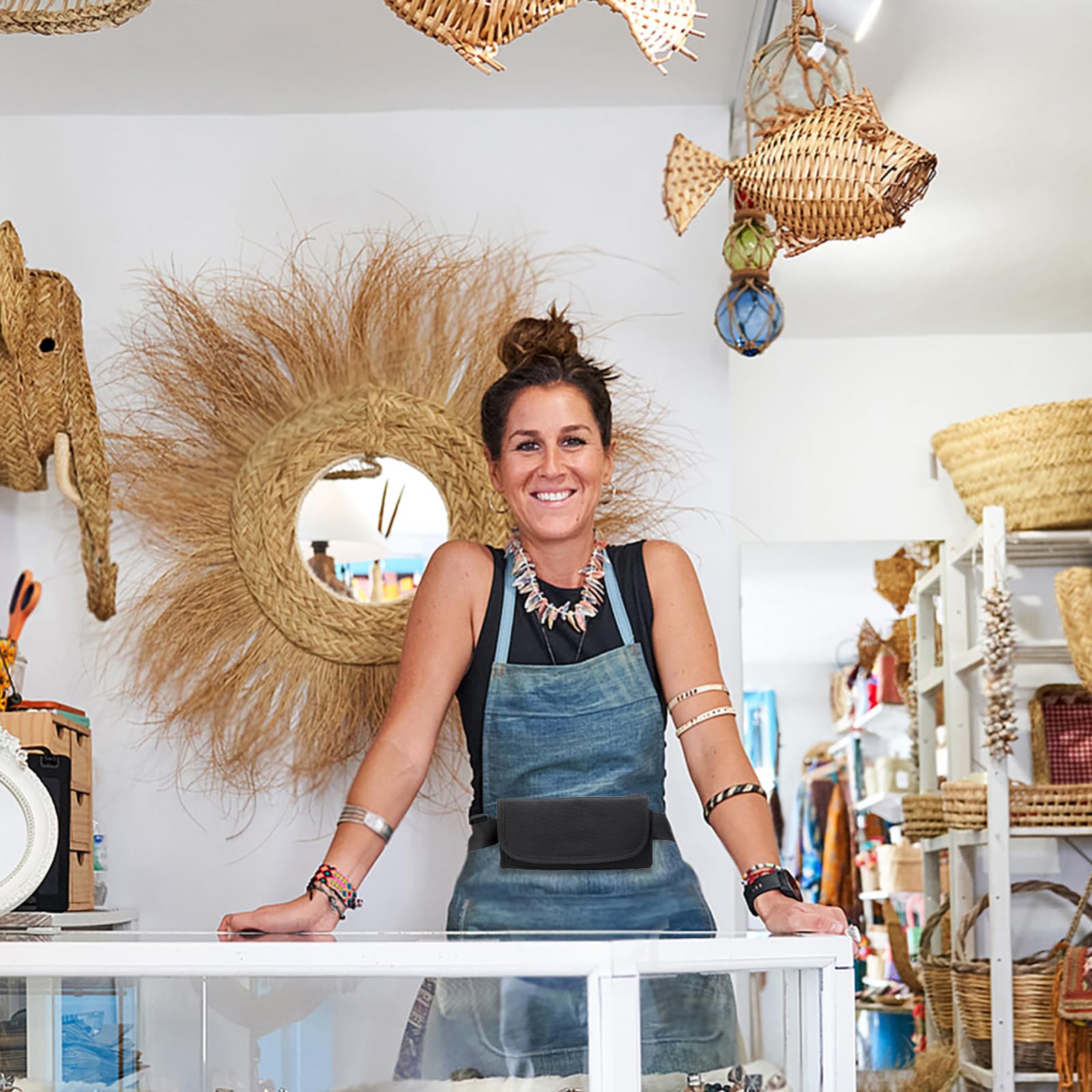 US Coin Holder and Dispenser, Fanny Pack with Banknote Organizer