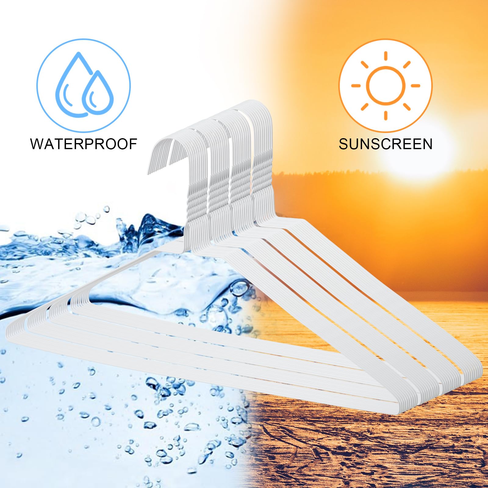 120 Pcs Wire Hangers Bulk 17.7"