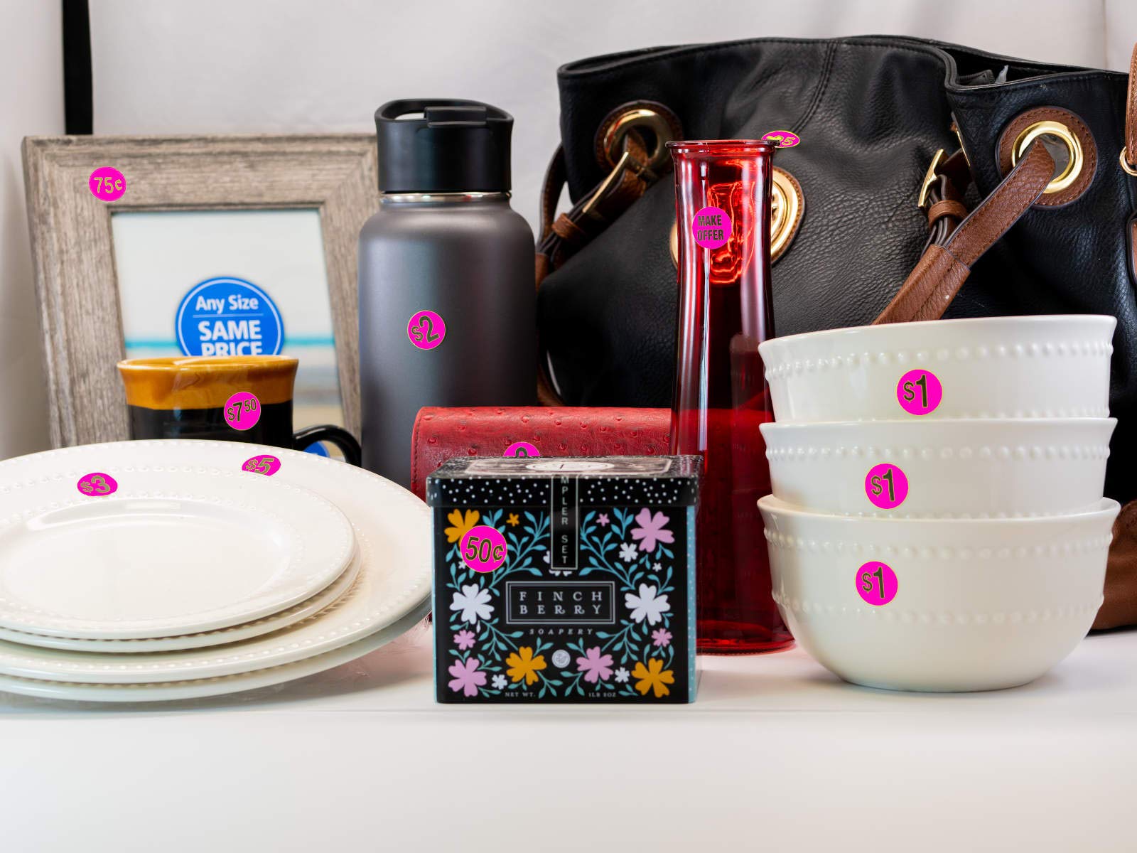 Priced Garage Sale Stickers, 1,000 Count Pre-Printed Labels