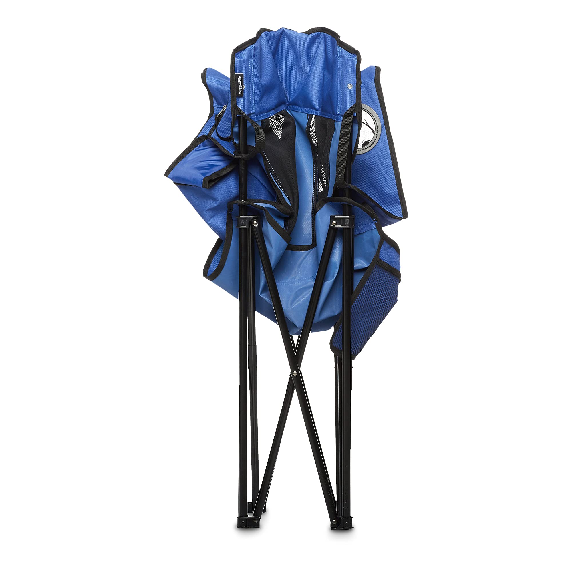 Portable Camping Chair with 4-Can Cooler, Side Pocket, Cup Holder, and Carry Bag