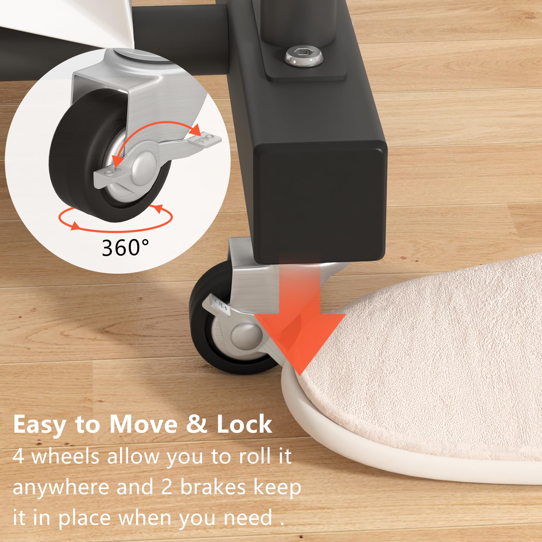 Double Rod Garment Rack with Wheels, Clothing Rack for Hanging Clothes, Black