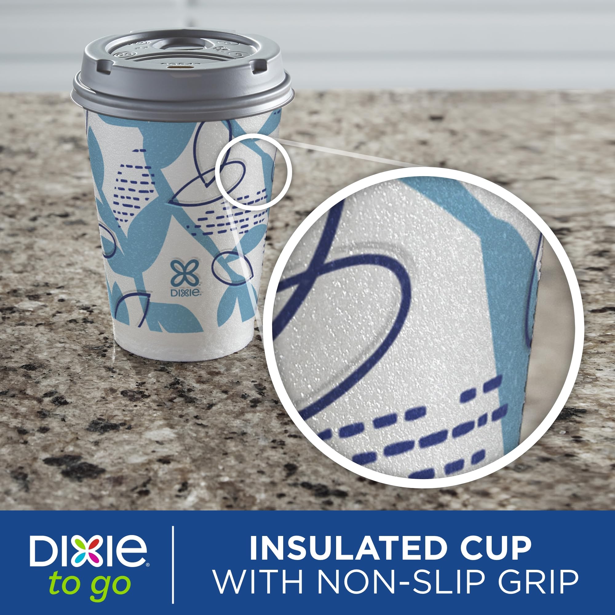 Disposable Insulated Paper Cups With Lids, 12 oz, 156 ct