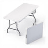 6-Foot Foldable Table with Built in Handle & Steel Legs | Heavy Duty Portable