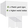 Blank Yard Signs with Stakes, Corrugated Plastic 17x12 Inches Custom Double Sided for Yard Sale Sign