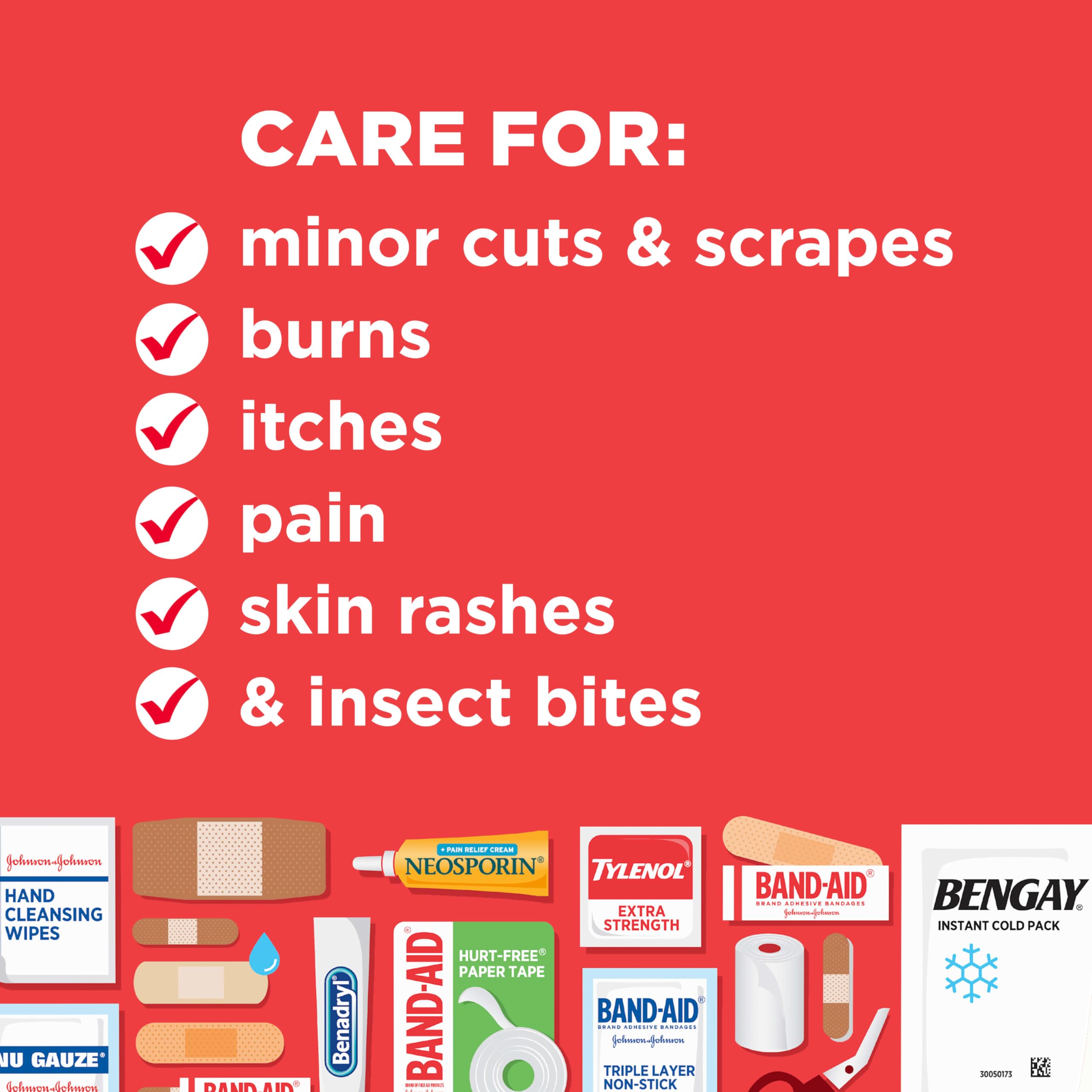 All-Purpose Portable Compact First Aid Kit, 160 Pieces