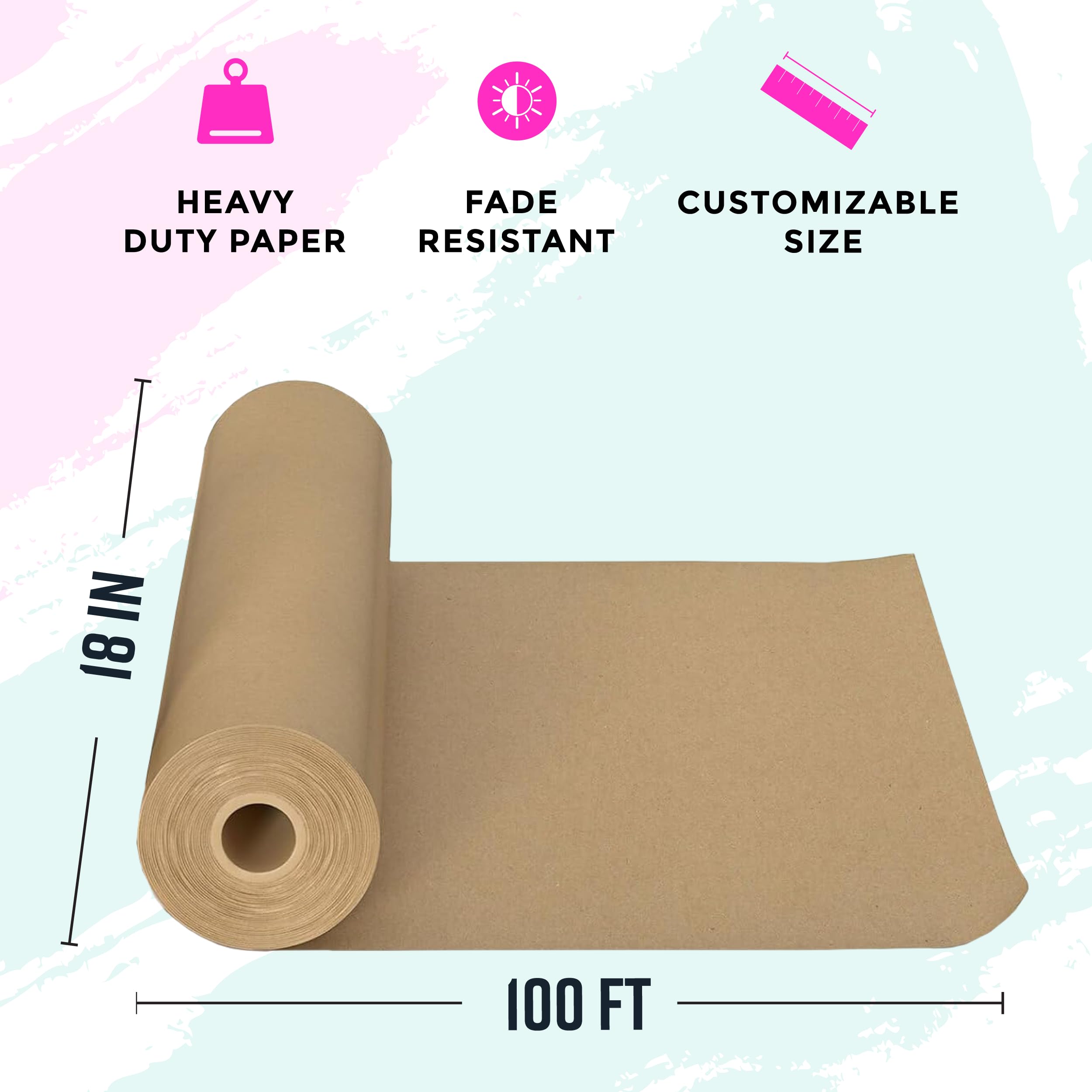 18" x 1200" Brown Kraft Packing Paper - USA Made