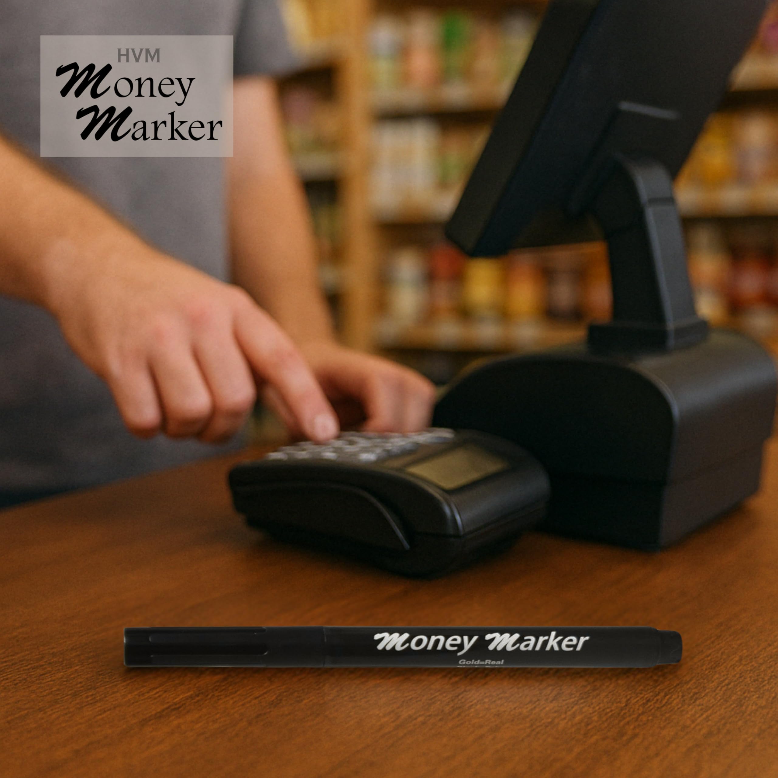 HVM Counterfeit Money Detector Pen (2 Counterfeit Pens) - Money Marker Bill Detector Pen with Upgraded Chisel Tip - Detect Fake Bills, Universal False Currency Checker Pack