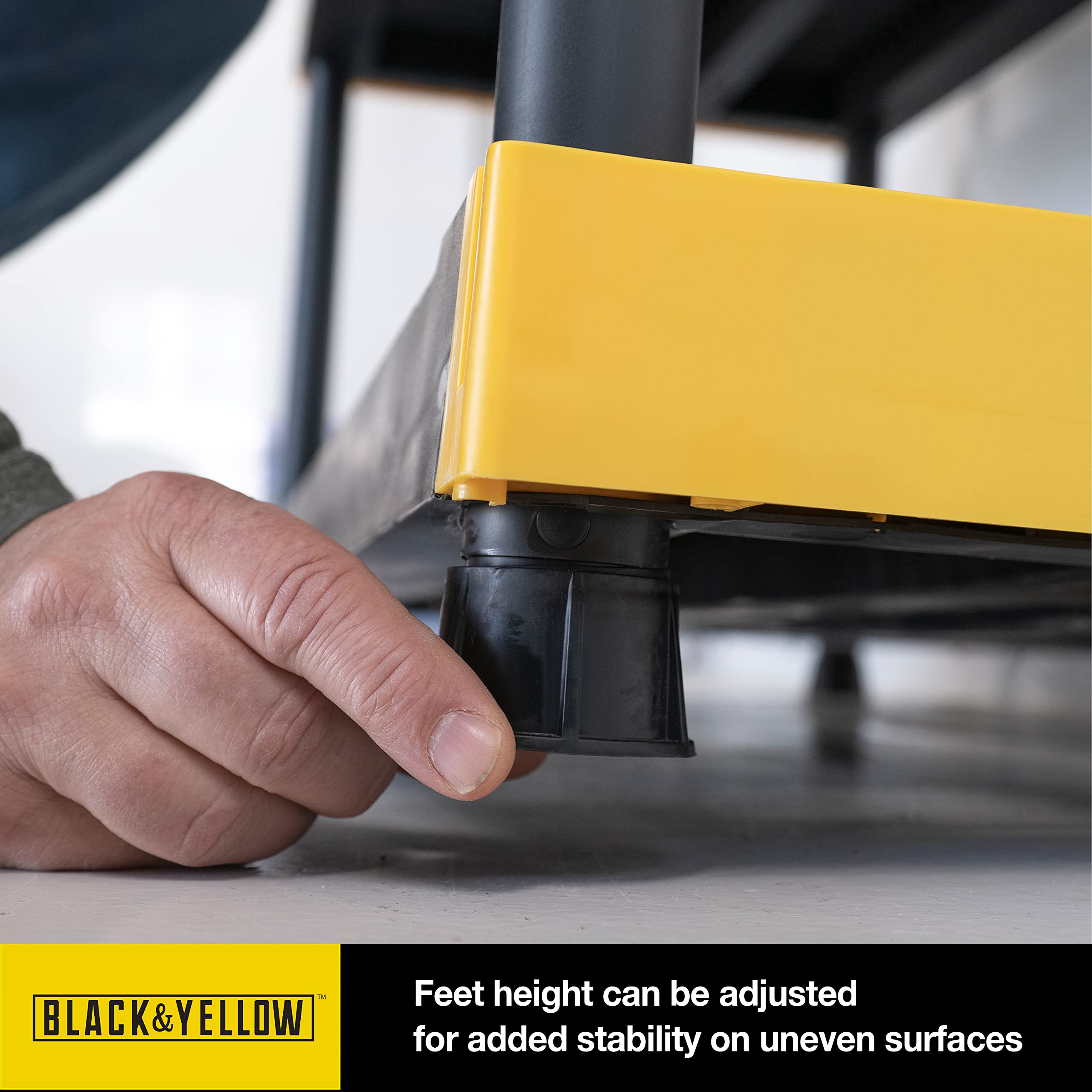 CX Black & Yellow®, Shelving Unit and Heavy Duty Storage Containers, Extremely Durable® (Shelf + 27 Gallon Container (8-Pack)