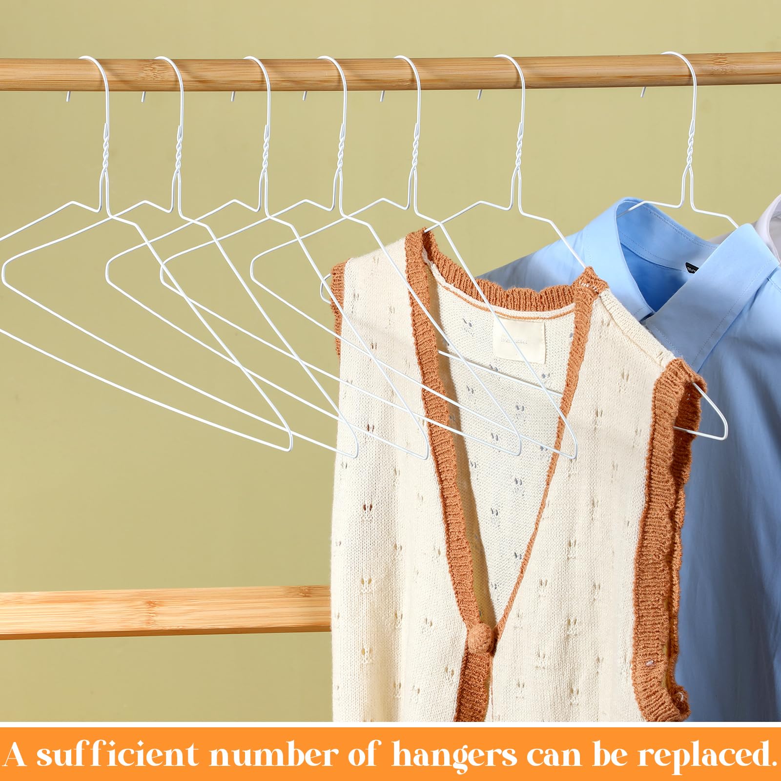 120 Pcs Wire Hangers Bulk 17.7"